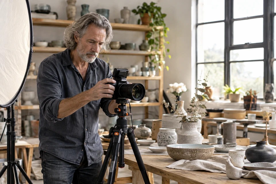 Illustrative photographers work scene.